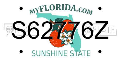 S62776Z Florida License Plate