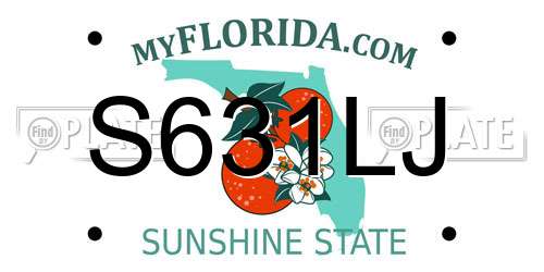 S631LJ Florida License Plate