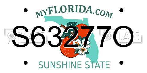 S63277O Florida License Plate