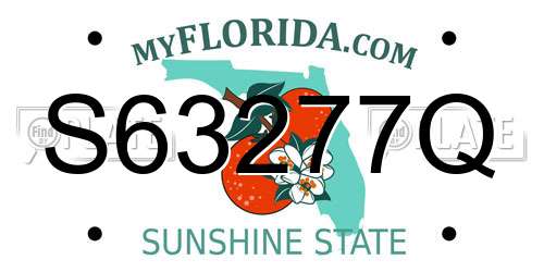 S63277Q Florida License Plate
