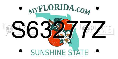 S63277Z Florida License Plate