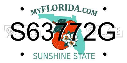 S63772G Florida License Plate
