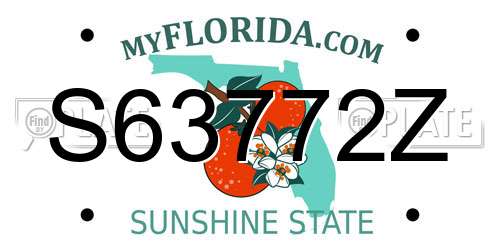 S63772Z Florida License Plate