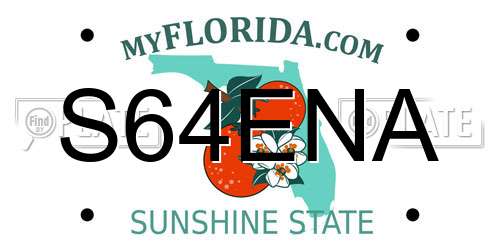 S64ENA Florida License Plate