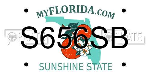 S656SB Florida License Plate