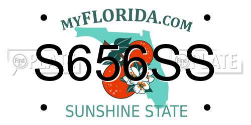 S656SS Florida License Plate