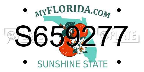 S659277 Florida License Plate