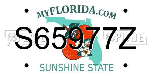 S65977Z Florida License Plate