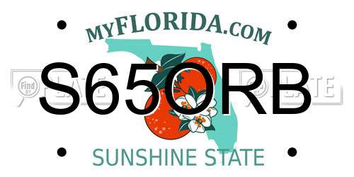 S65ORB Florida License Plate