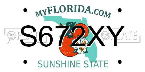 S672XY Florida License Plate