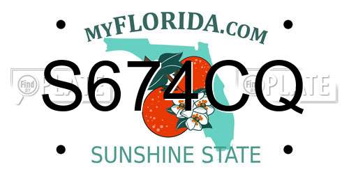 S674CQ Florida License Plate