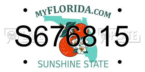 S676815 Florida License Plate