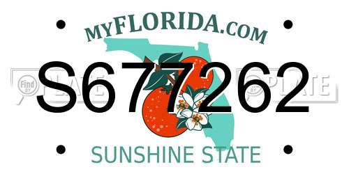 S677262 Florida License Plate