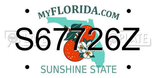 S67726Z Florida License Plate
