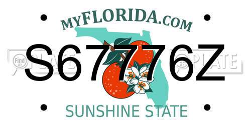 S67776Z Florida License Plate