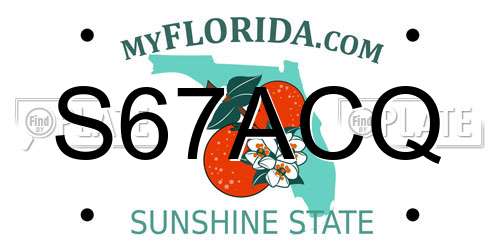S67ACQ Florida License Plate