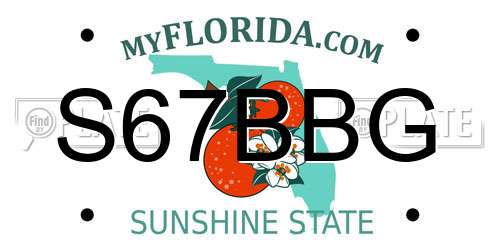 S67BBG Florida License Plate