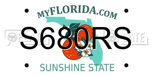 S680RS Florida License Plate