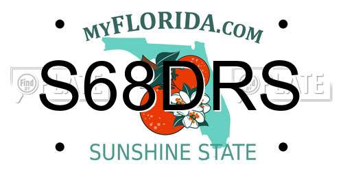S68DRS Florida License Plate