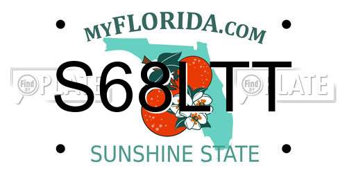 S68LTT Florida License Plate