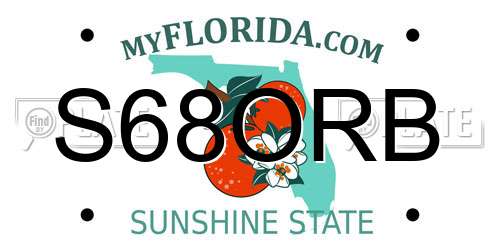 S68ORB Florida License Plate