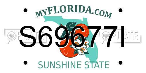 S69677I Florida License Plate