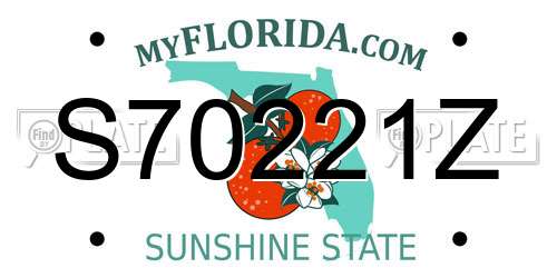 S70221Z Florida License Plate