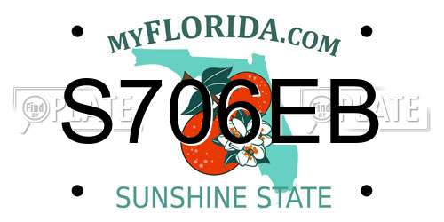 S706EB Florida License Plate