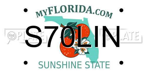 S70LIN Florida License Plate