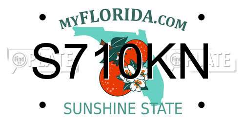 S710KN Florida License Plate