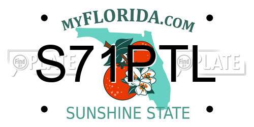 S71PTL Florida License Plate