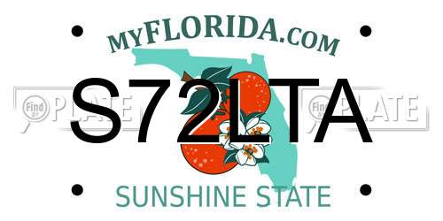 S72LTA Florida License Plate