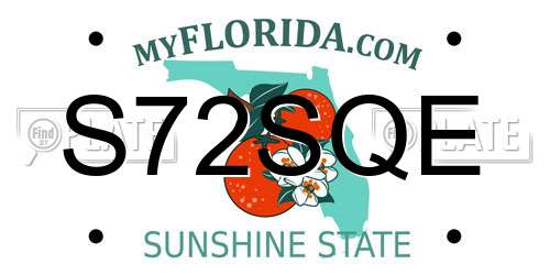 S72SQE Florida License Plate