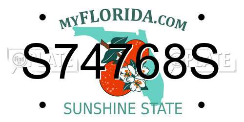 S74768S Florida License Plate