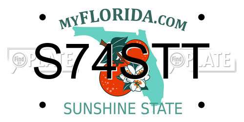 S74STT Florida License Plate