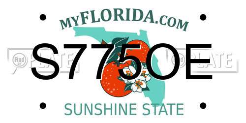 S775OE Florida License Plate