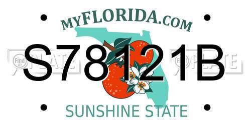 S78121B Florida License Plate