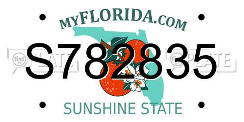 S782835 Florida License Plate