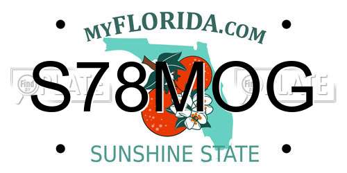 S78MOG Florida License Plate