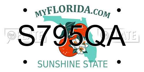 S795QA Florida License Plate