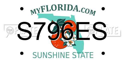 S796ES Florida License Plate