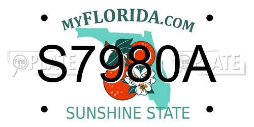 S7980A Florida License Plate
