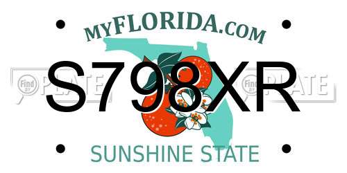 S798XR Florida License Plate