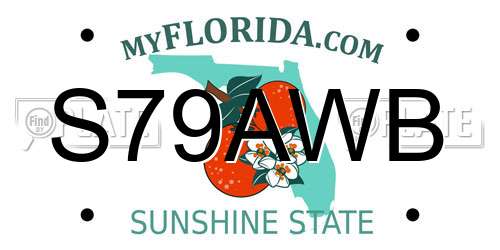 S79AWB Florida License Plate