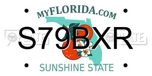 S79BXR Florida License Plate