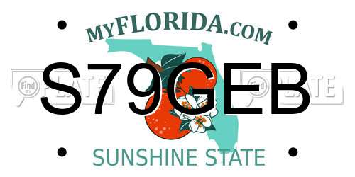 S79GEB Florida License Plate