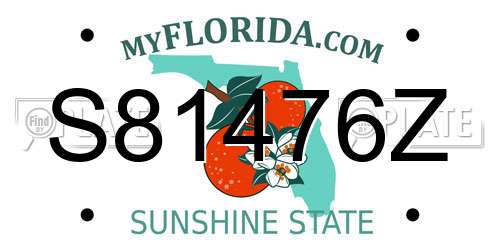 S81476Z Florida License Plate