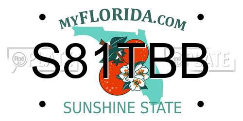 S81TBB Florida License Plate