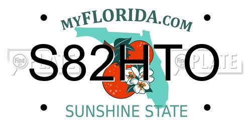 S82HTO Florida License Plate