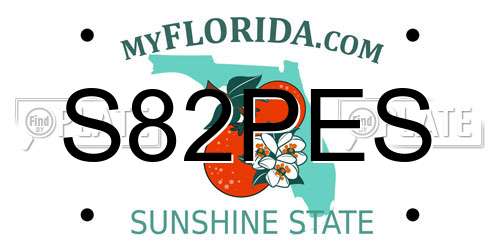 S82PES Florida License Plate